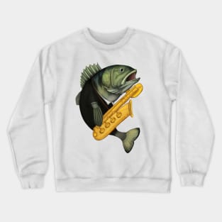 Largemouth Bass Baritone Saxophone Crewneck Sweatshirt